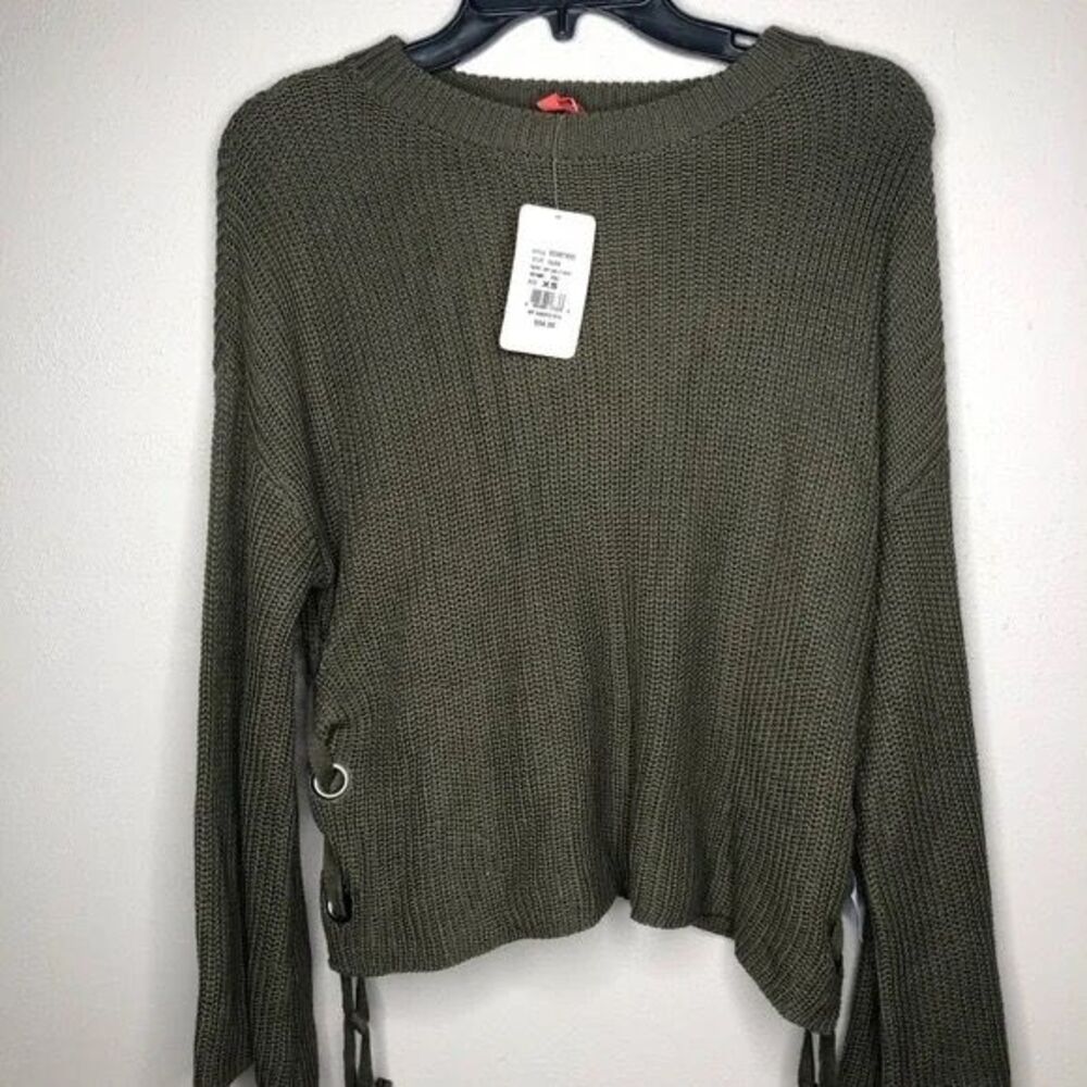 NWT Chelsea & Violet long sleeve shirt‎ knit green XS